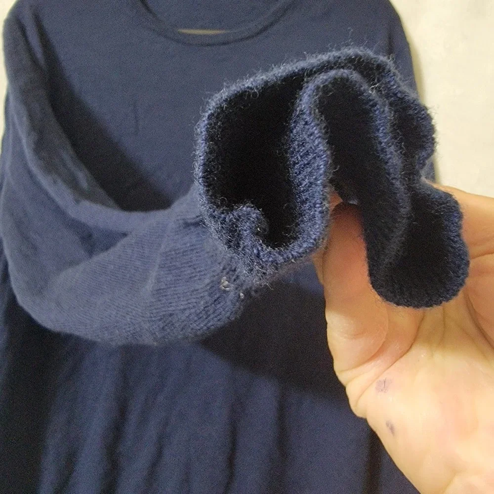 J.‎ Crew Merino Wool Light Sweater Size XL Navy Blue Preppy Quiet Luxury Casual